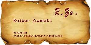 Reiber Zsanett névjegykártya